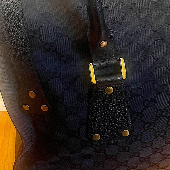 Authentic Gucci Rare Tom Ford Black Monogram GG Studded Oversized Travel Bag - Picture 8 of 14